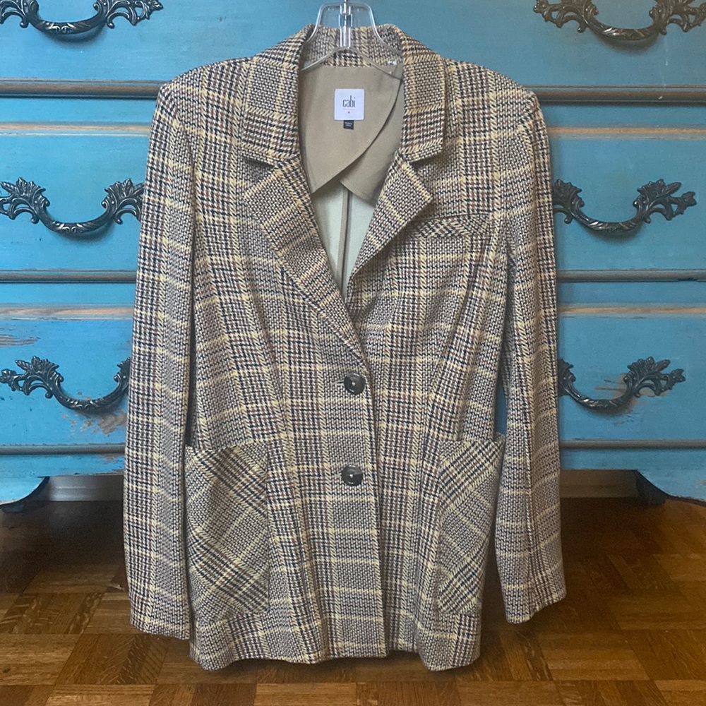 CAbi #3548 Plaid Pastime Jacket/Blazer Size 4